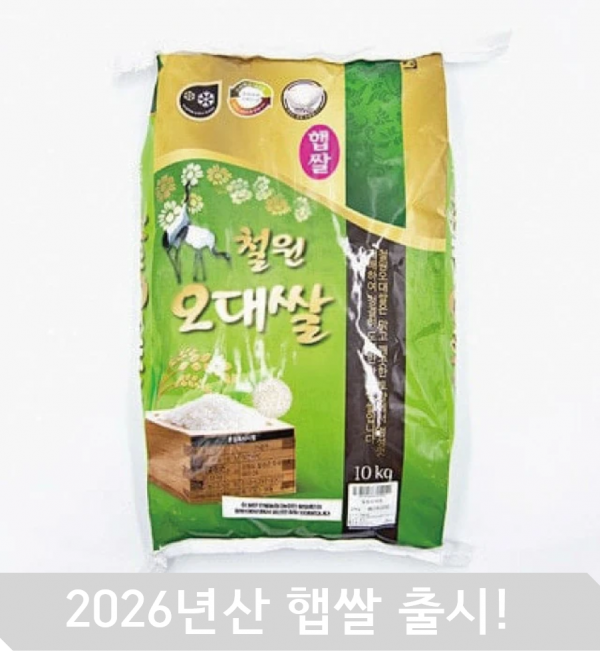 [26년 햅쌀] 철원오대쌀 10kg 밥맛좋은쌀